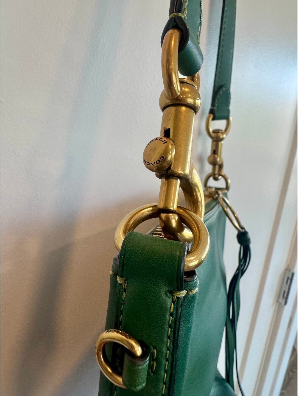 Coach 1941 Archive Duffle 20 Forest Green Glovetanned Leather Crossbody 78804 - Picture 8 of 8